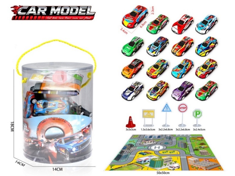 Pull Back Iron Cars Set