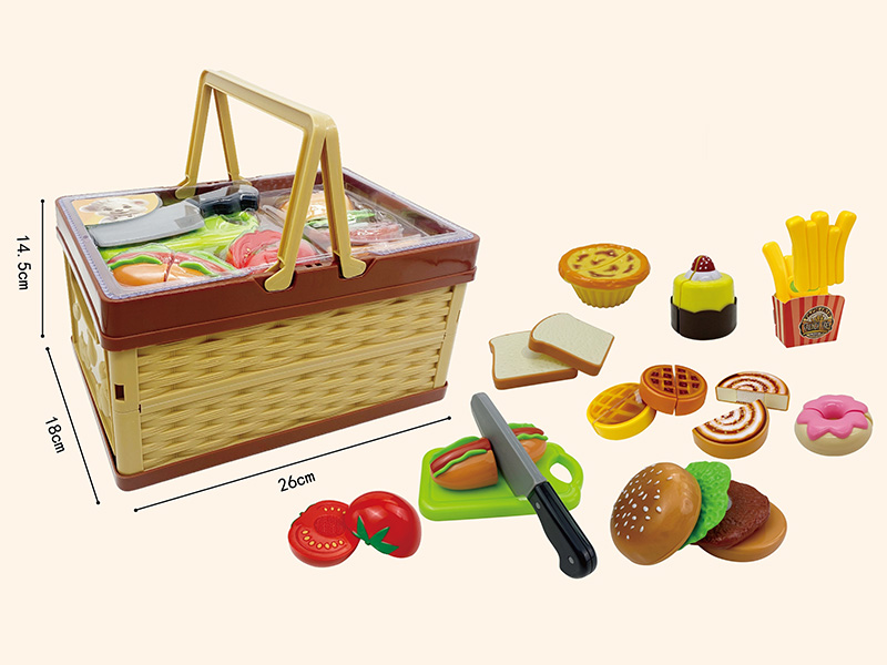 Folding Basket Cutting Western Food Set