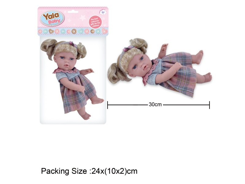 12-Inch Full Vinyl Baby Doll For Newborns