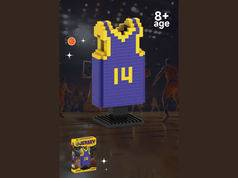 Jersey Series No. 14 Basketball Clothing Building Blocks 307 Pieces