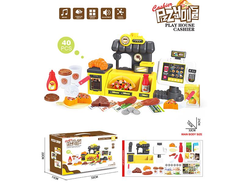 Pizza House Cashier Pretend Play Toy 40pcs