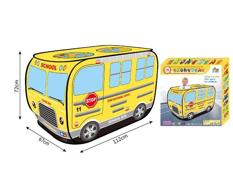 Yellow School Bus Shape Children Play Tent
