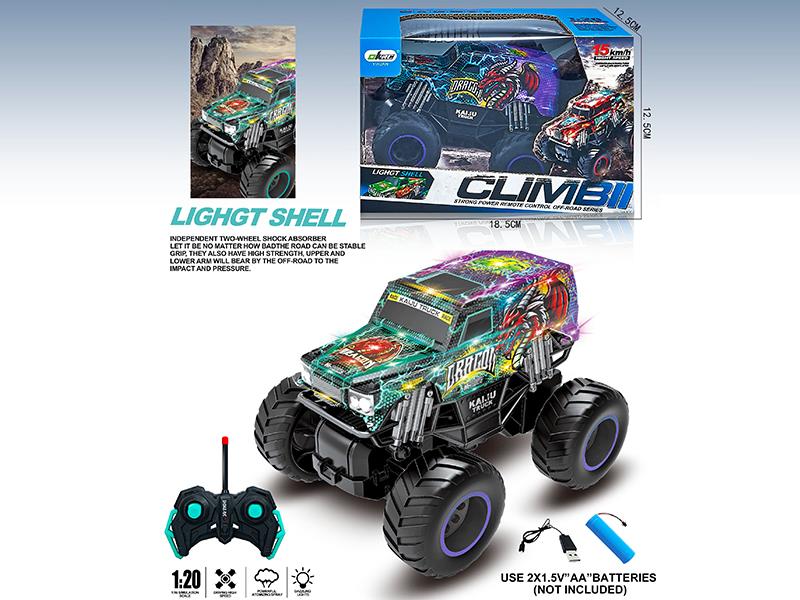 4CH Remote Control PVC High-Speed Monster Truck With Lights