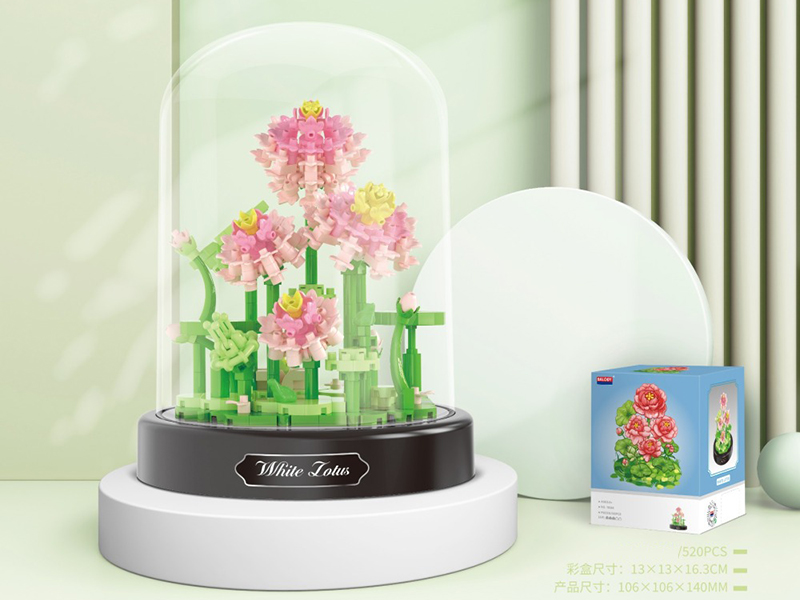Small Particle Building Blocks Flower Decoration Series - Lotus(520pcs)