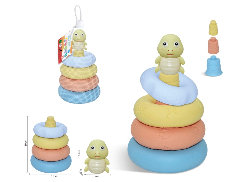 Soft Rubber Stacking Ring Finger Doll Set(Sea Animal) 8PCS