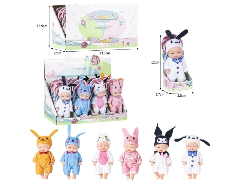 4-Inch Solid Sleeping Dolls (12-Piece Set)