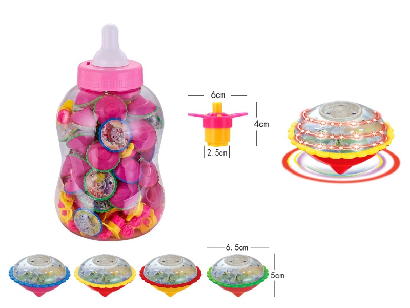 Windup Top Toy With Light