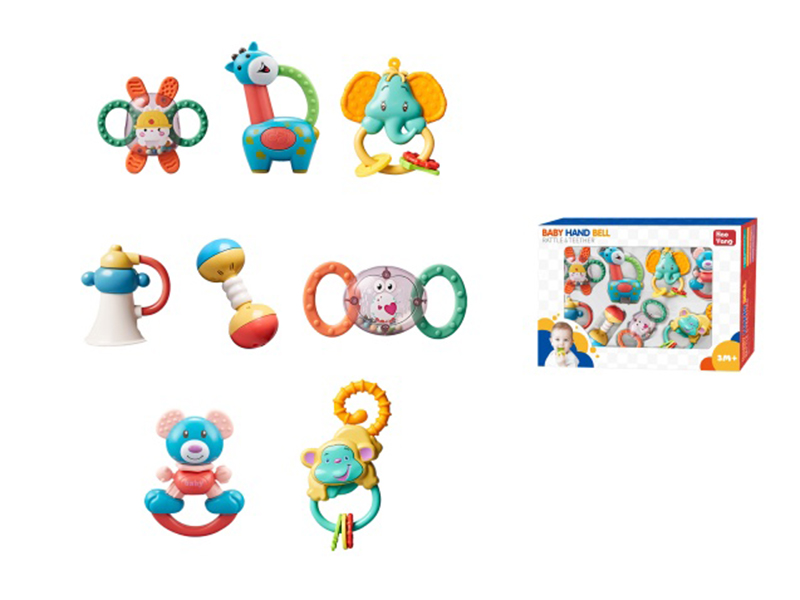 Baby Rattle Teether 8PCS