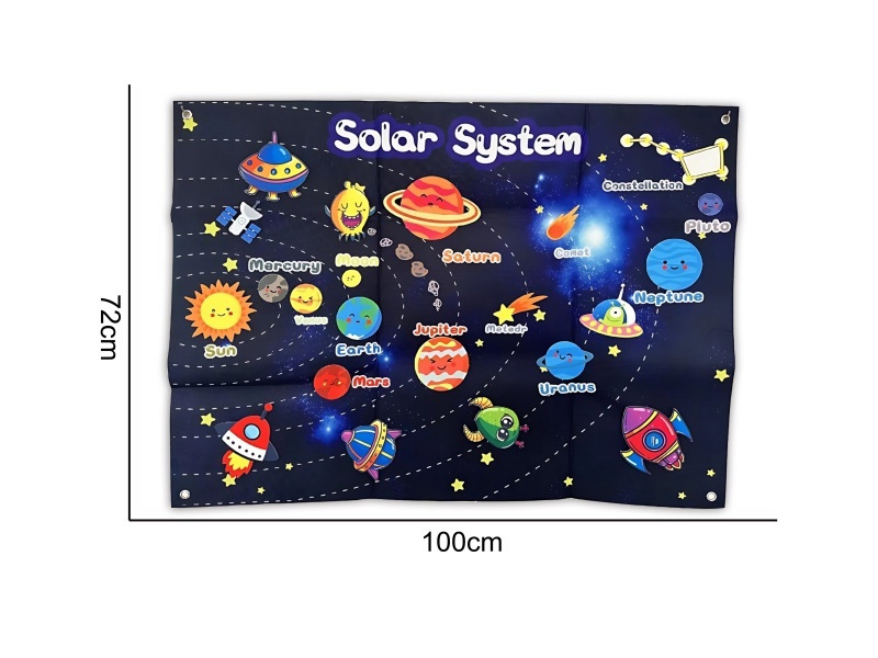 Montessori Early Childhood Education And Intelligence Development - Felt Learning Flannel Wall Hanging - Planet