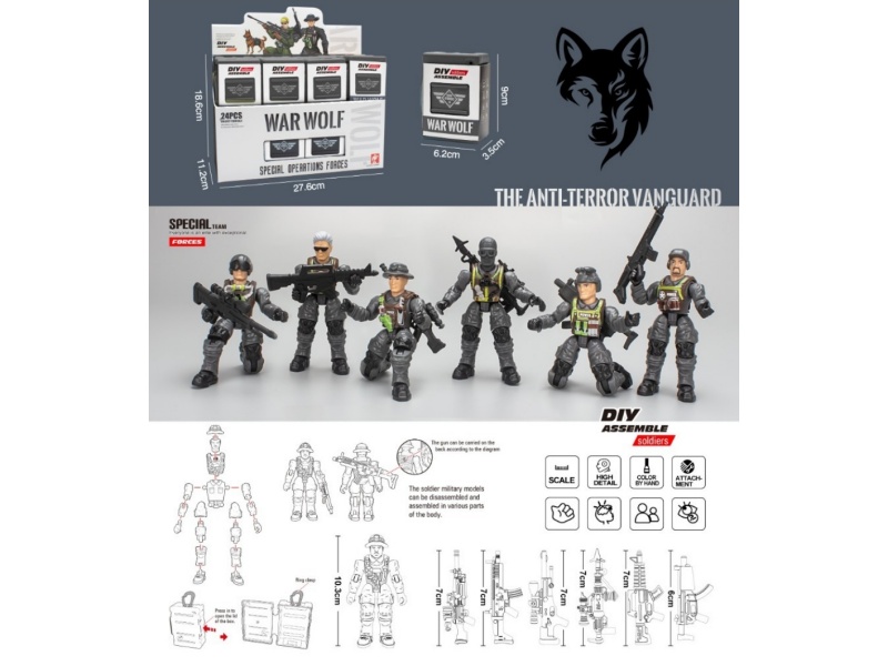 Assembled Soldier Model (24Pcs)
