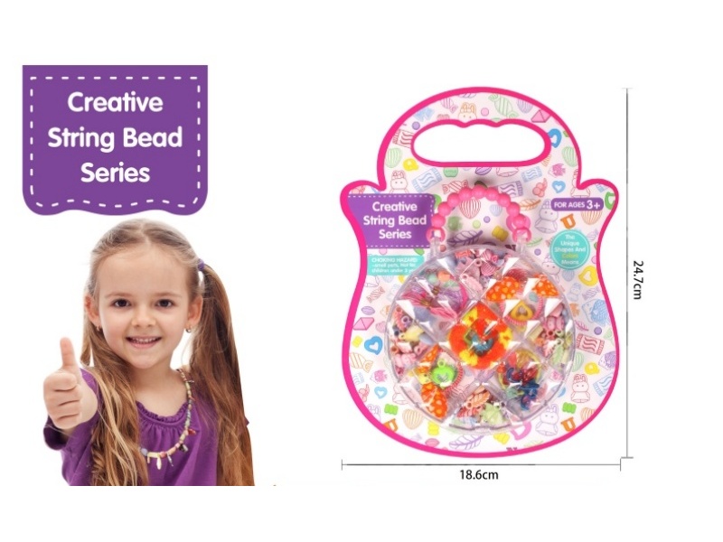 Round Bead Box, Cartoon Beads In Packs