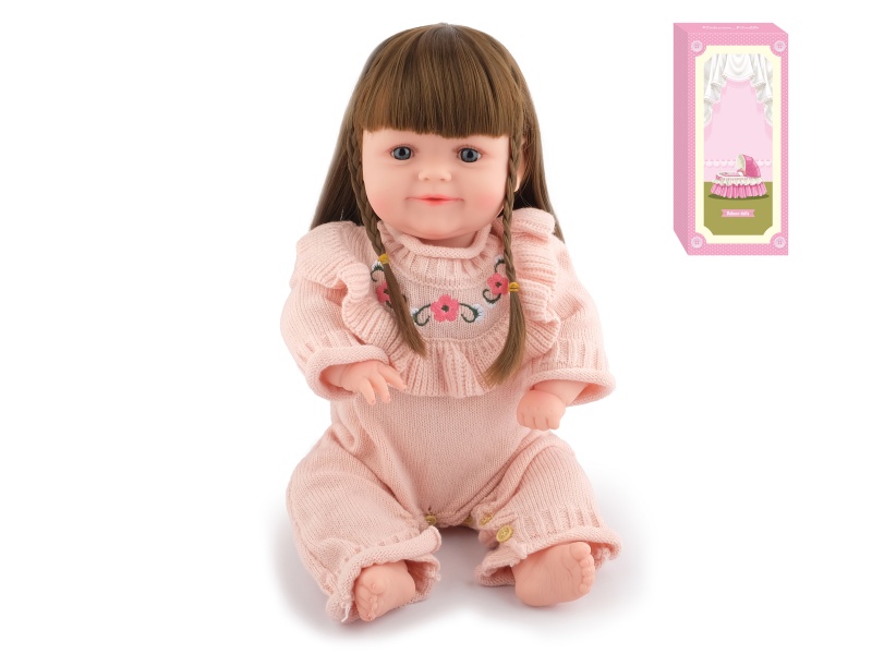 50cm Soft Plastic Reborn Doll(Wig Sheath)With Feeding-Bottle, Magnetic Pacifier, Diaper, Birth Card