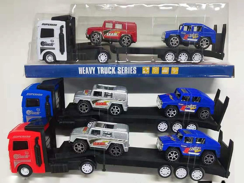 Friction Heavy Truck With Hummer Cars