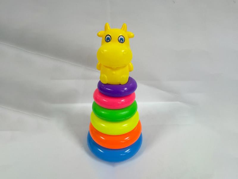 Calf Rainbow Tower Jenga Ring 6 Layers