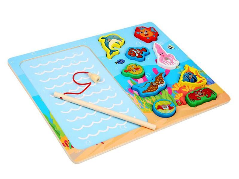 Wooden Fishing Matching A Board