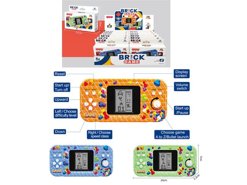 12PCS Tetris Game Console Toy