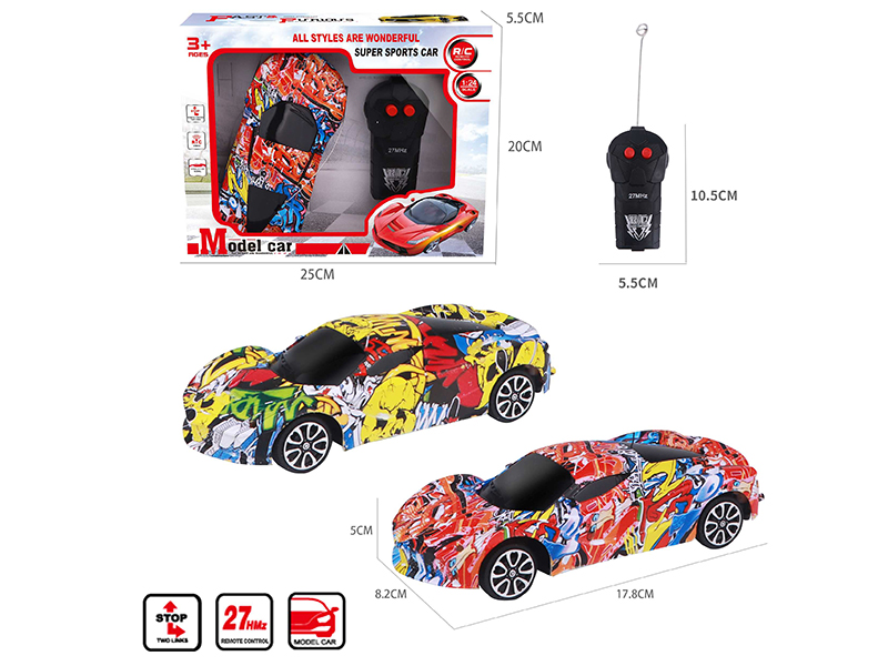 1:24 2CH Remote Control Ferrari Car Model(Graffiti)