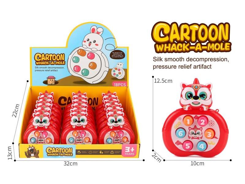 Lion Whack A Mole Game Machine 18PCS