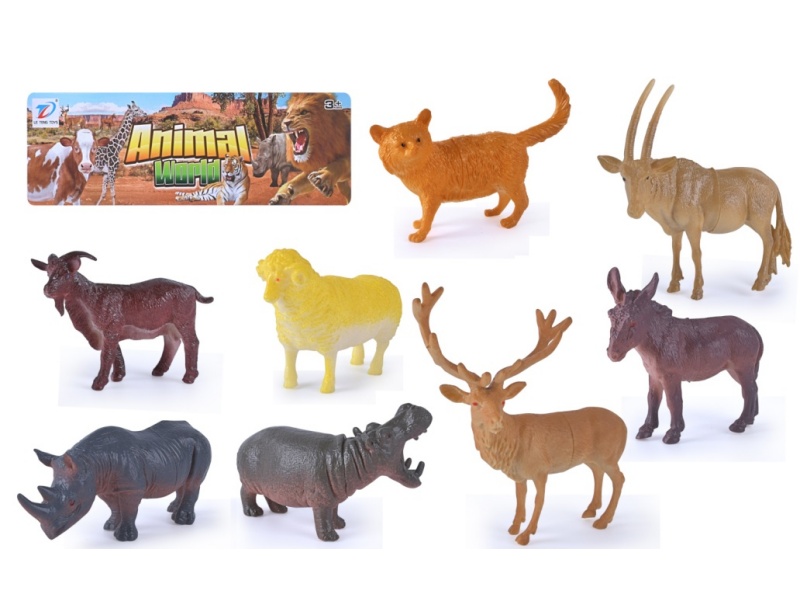 Solid Simulated Animal 8Pcs