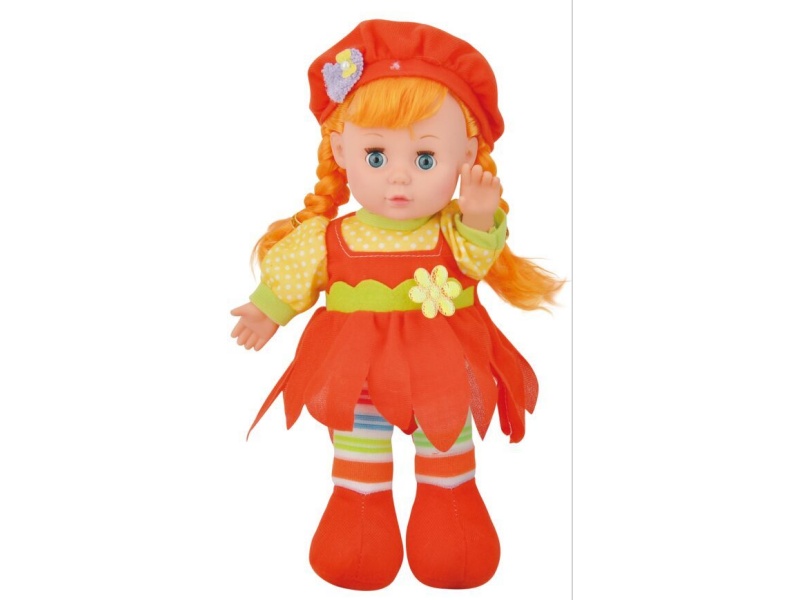 12-Inch Forest Dudu Baby Music Doll Orange (Bag)