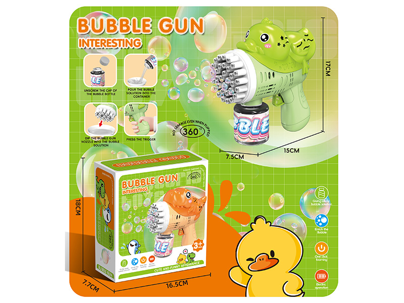 Green Duck Manual Bubble Gun