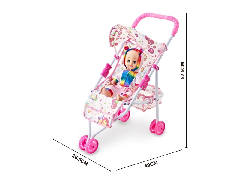 An Iron Trolley With A 16-Inch Musical Empty Body Doll