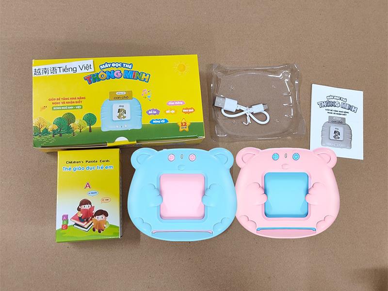 Vietnamese + English IC - Little Bear Flash Cards Learning Machine(112 Cards)3.7V Lithium Battery
