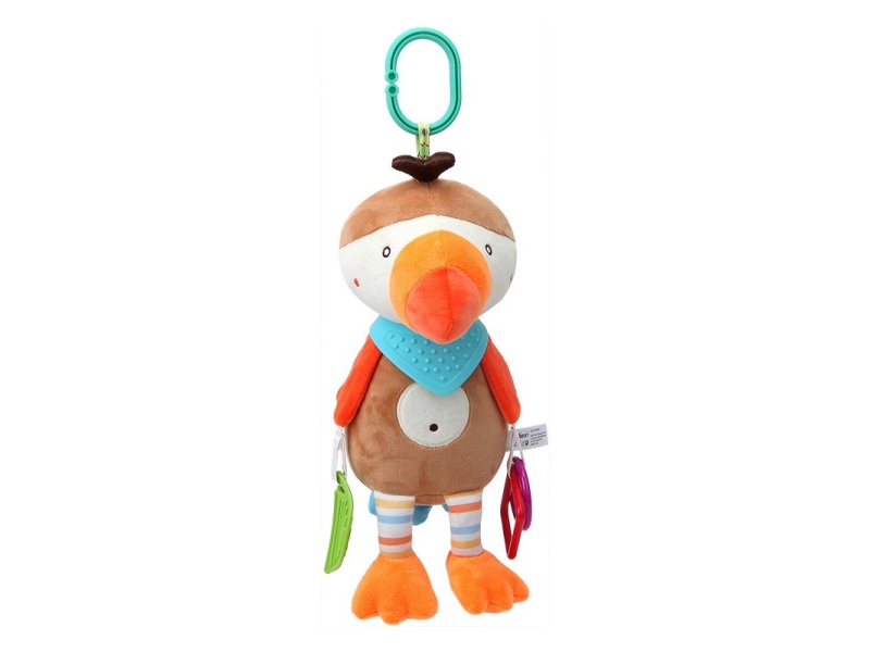 Little Bird Baby Teething Neck, Pull Ring, Bell Plush Pendant