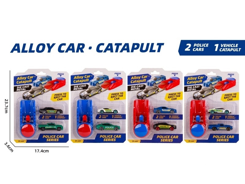 1:64 Catapult Sliding Alloy Police Car (4 Models Mixed)