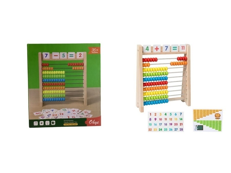 The Wooden Computing Stand Contains Cards And Mnemonic Tables