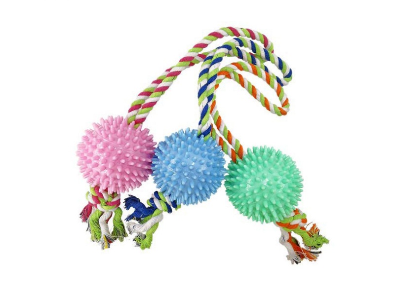 Double-Line 9.5 Spiked Ball Pet Toy