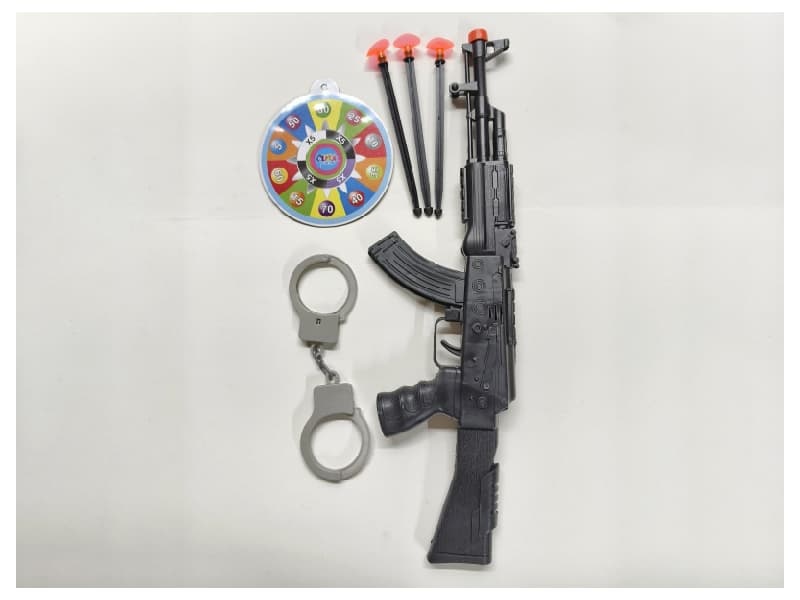 AK Solid Color Needle Gun With Handcuff Target