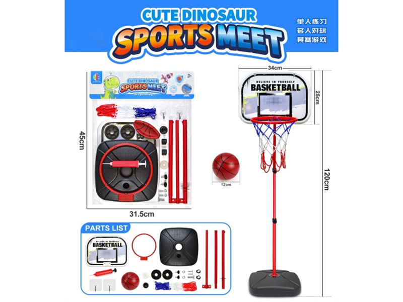 120Cm Iron Basketball Stand (Plastic Board + Plastic Frame)