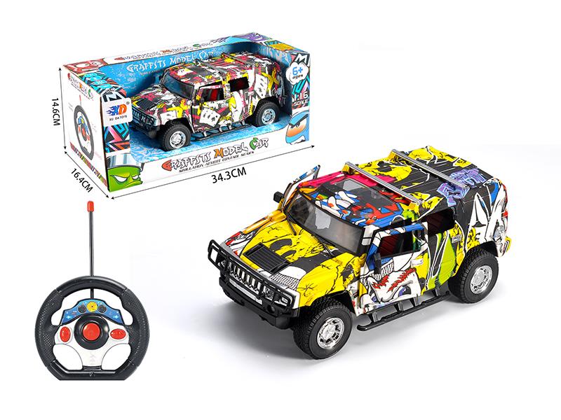 1:16 Hummer 5 Channel Open Door Graffiti Remote Control Car(Not Included Batteries)