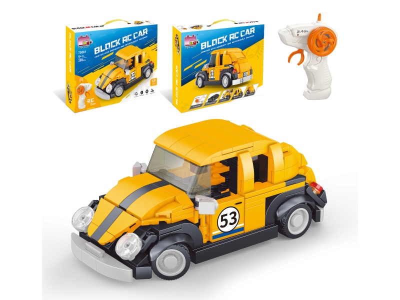 1:20 Building Block Remote Control Car - Simulated Beetle (Particle Count: 280 pieces)