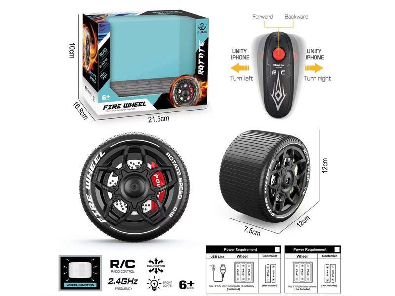 R/C Car Wheel With Light (Not Powered)