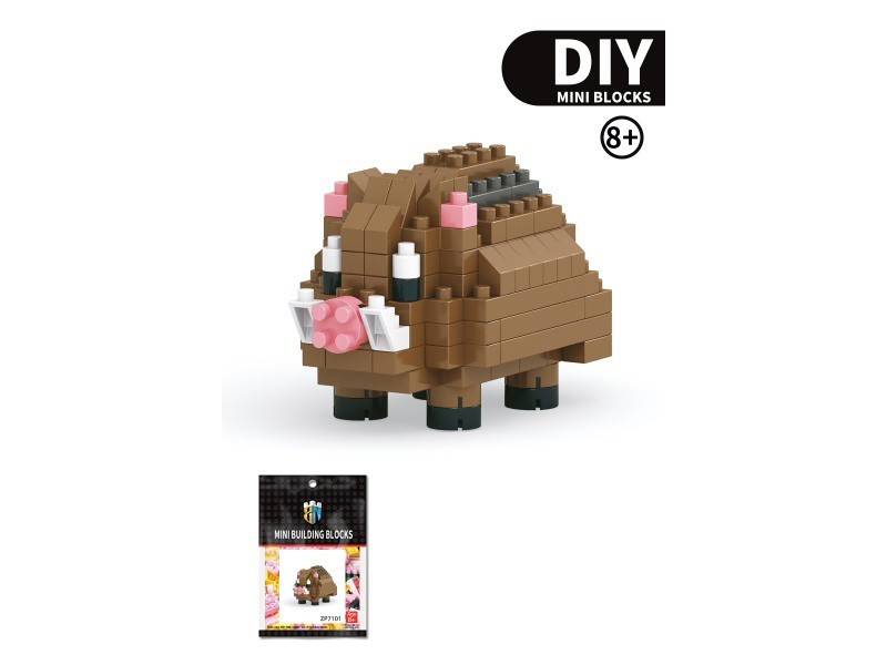 Wild Boar Building Blocks Animal Series 109 PCS