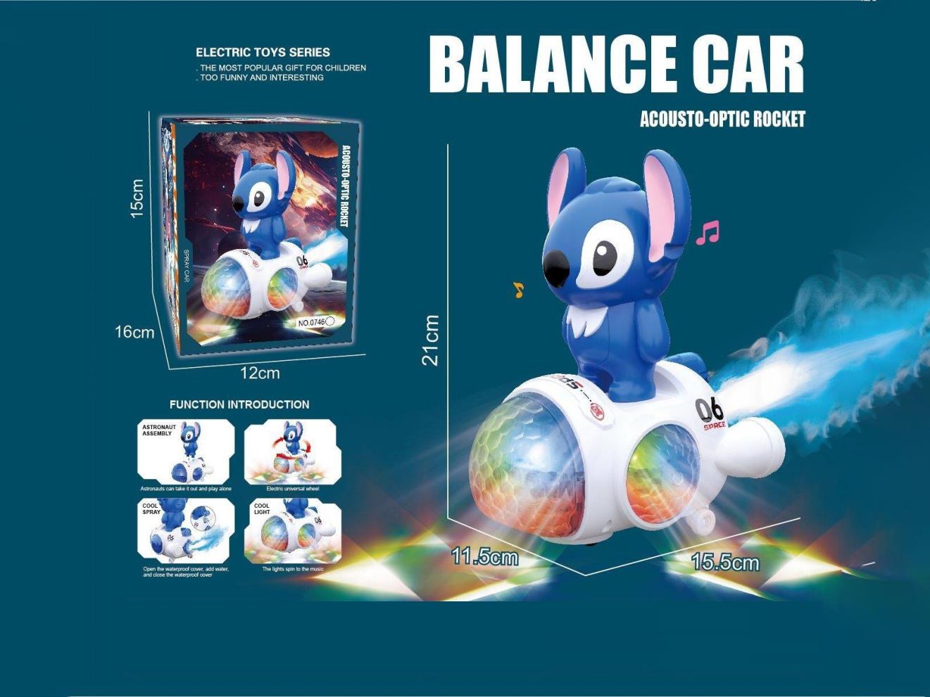 Electric Spray Stitch Rocket (With Spray, Music And Lights)