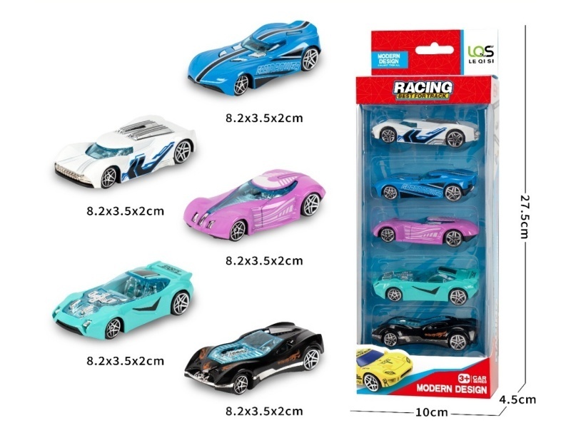 Sliding alloy car (5 pieces/box)