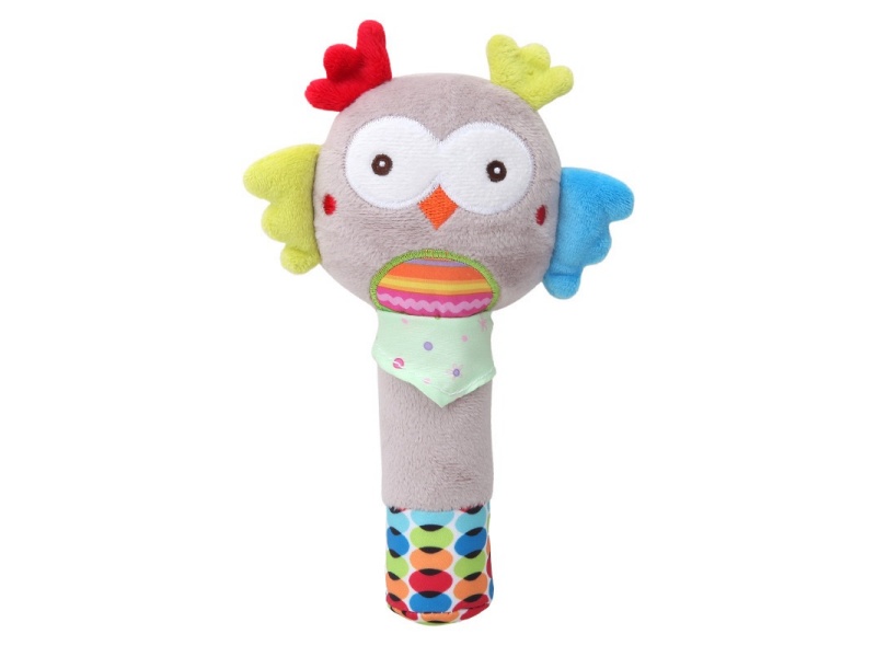 Vocal Owl Baby Soothing Hand-Cranked Stick
