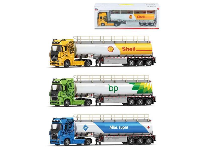 1:24 Mercedes-Benz Actros Alloy Oil Tank Truck(Slide, Lights, Music)