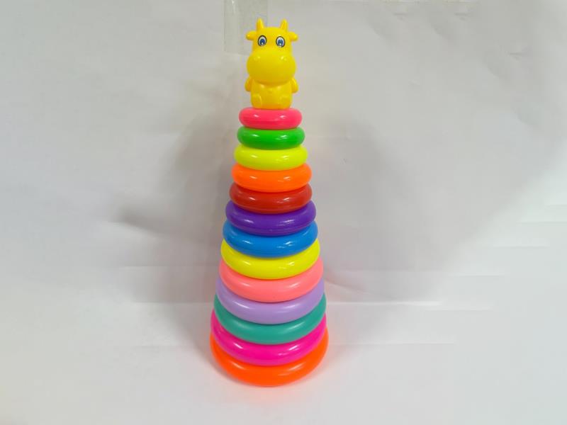 Calf Rainbow Tower Jenga Ring 13 Layers
