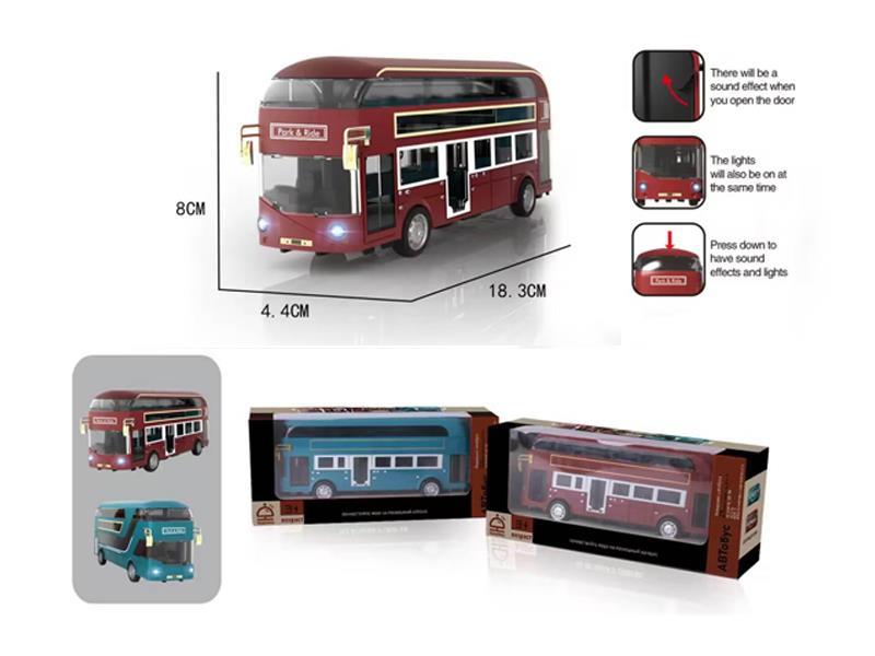 Pull Back Alloy Bus With Light And Music