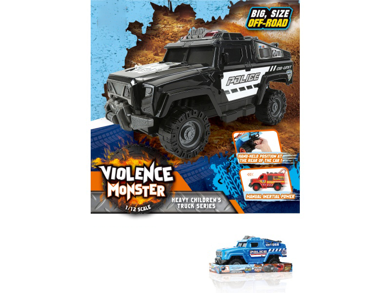 1:12 Hot Wheels Police Car Inertia Car