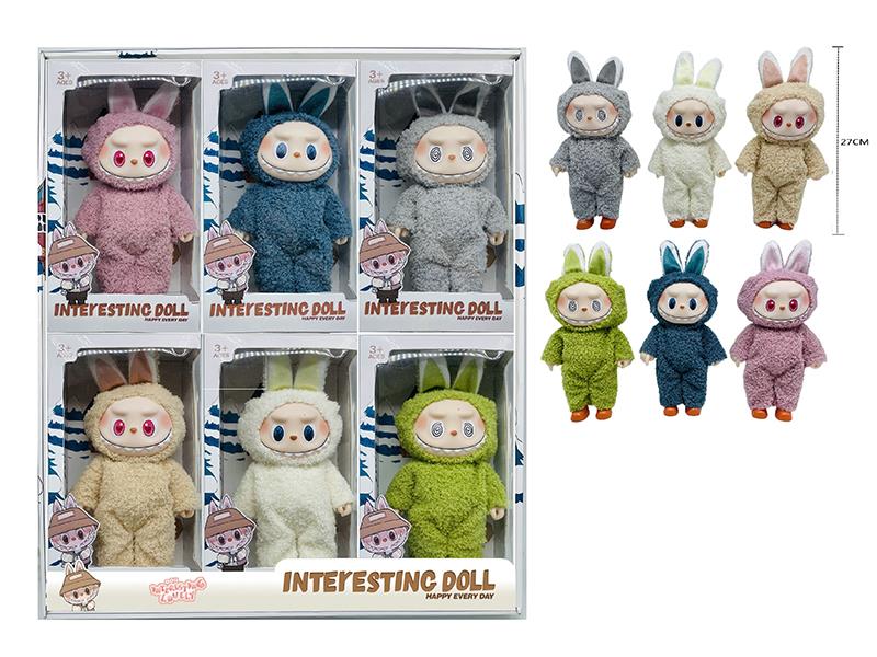 10.5" 5 Joints Plush Vinyl Labubu Doll(6PCS)