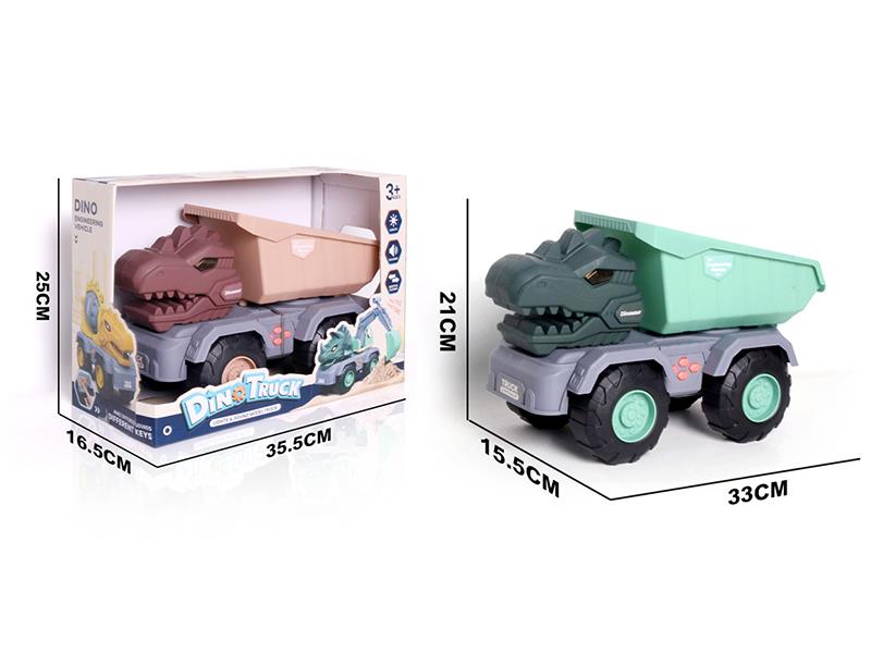 B/O Tyrannosaurus Rex Dump Truck With Lights