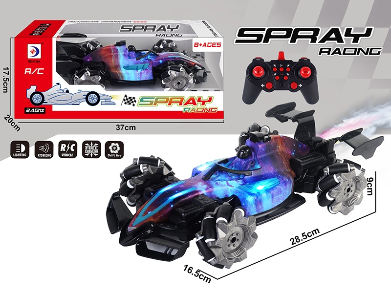 2.4G Remote Control Drift Spray F1 Racing Car With Lights