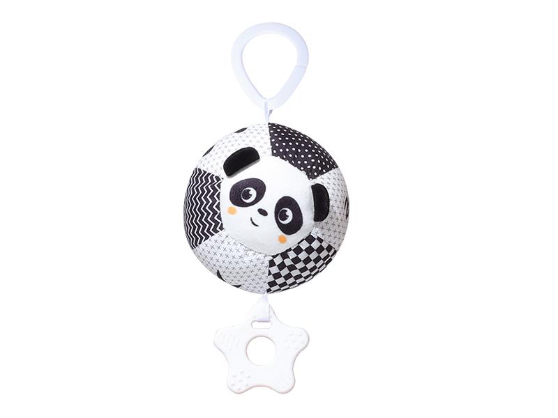 Black And White Cloth Ball Baby Stroller Hanging Toy