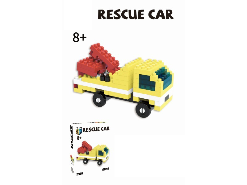 Traffic Rescue Vehicle Building Block Car Series 128 PCS