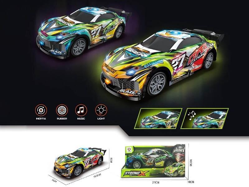 Friction PVC Car With Lights And Music